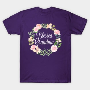 Blessed Grandma Flowers T-Shirt